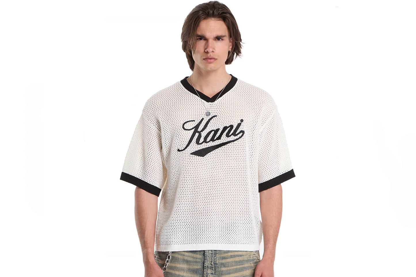KARL KANI Crochet Boxi Off White