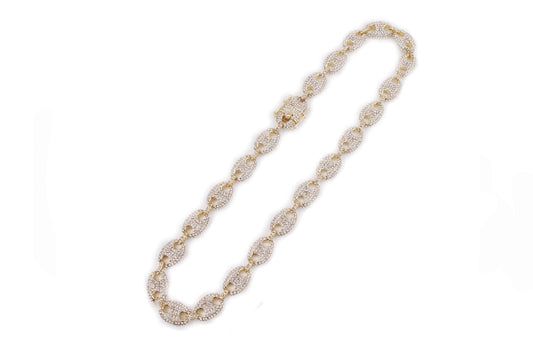 COLLIER Grains de Café Cubain Doré