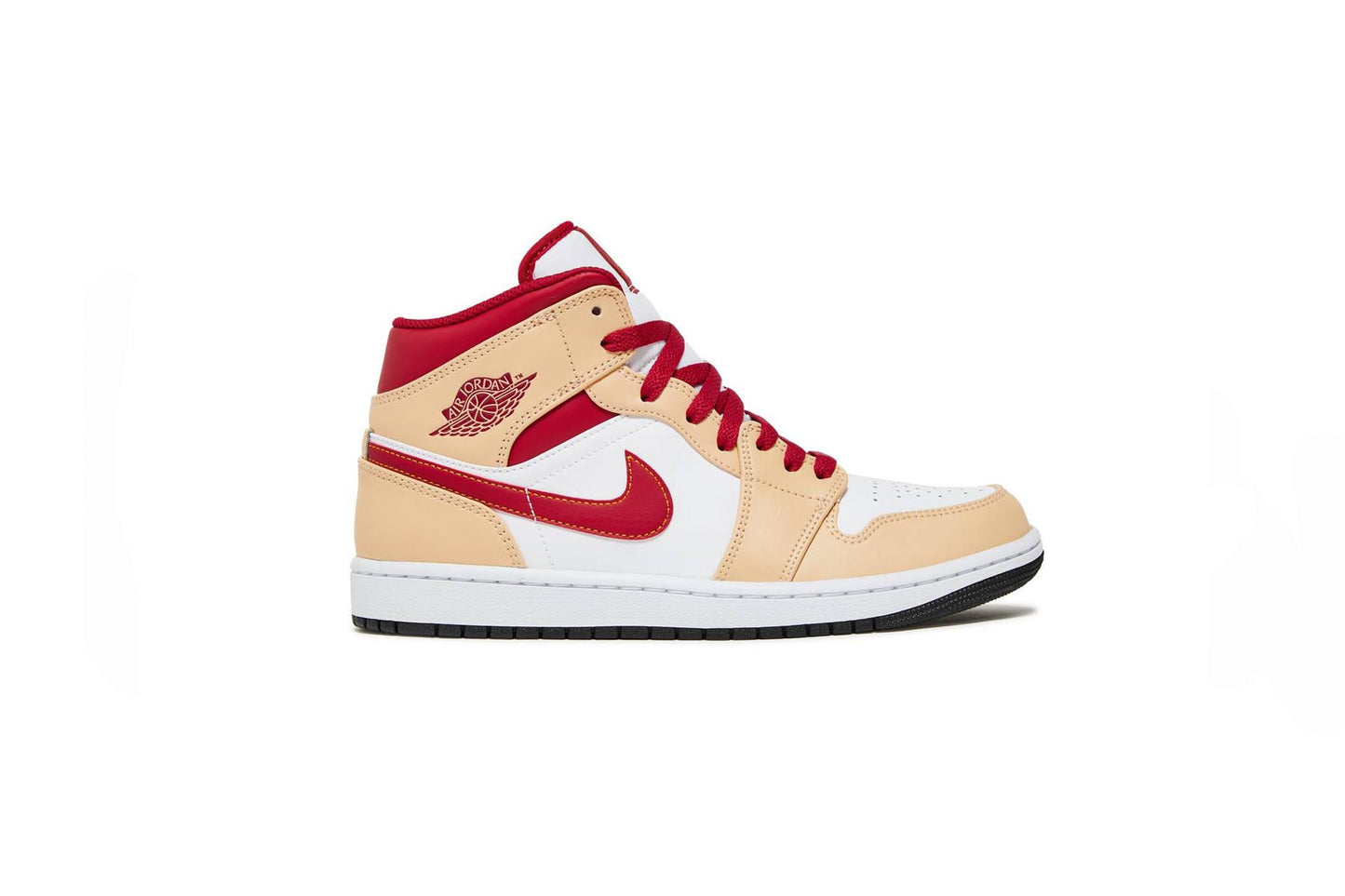 JORDAN 1 Mid Light Curry Cardinal